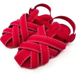 NWT Farm Rio Red Zigzag Sandal Size 7 Retail $195